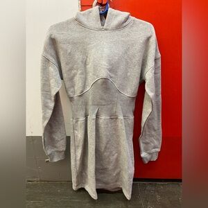 PrettyLittleThing Light Gray Hoodie Dress